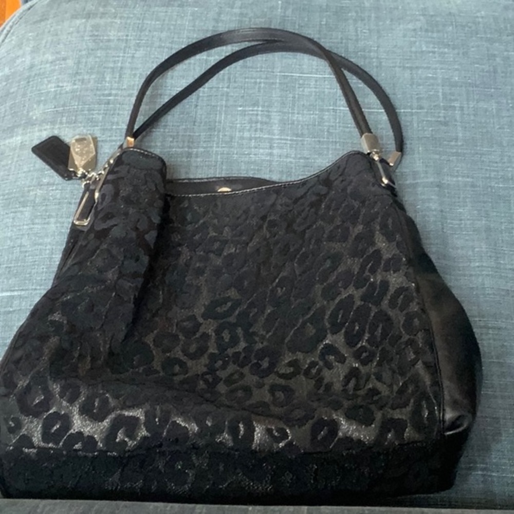 Leopard Coach Madison Ocelot Phoebe shoulder bag